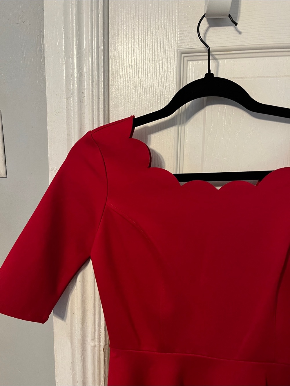 Lulus Tip The Scallop Red Fit & Flare Skater Dress - Picture 9 of 13